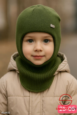 Шапка шлем зимняя для детей