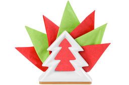 Салфетница на дер. подставке 11*5*11 см "Елочка"