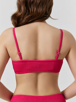 Купальник женский раздельный розовый яркая маджента 702231