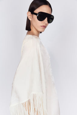 Vestido caft?n de un hombro con flecos - H&m фото 3