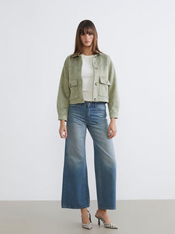 Wideleg Kad?n Jean Pantolon