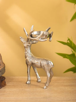 Подсвечник «Лесной олень», 13×7.5×18 см, алюминий