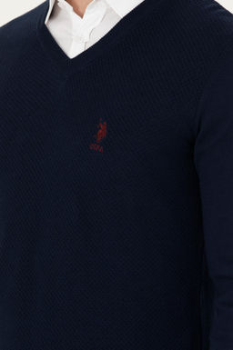 Мужской темно-синий базовый свитер Неожиданная скидка в корзине - U.s. polo assn фото 14