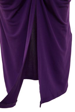 TRENDYOLMILLA Siyah Fitted/ Vucuda Oturan Kolsuz Drape Detayl? Kemerli Midi Esnek Orme Kalem Elbise TWOSS22EL0756  фото 26