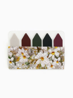 Цена за 2 шт. Стикеры для заметок с липким краем, прозрачные «Ромашки», 20 л., 5 шт.