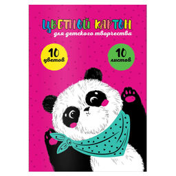 Цветной картон арт. 64748 БАНДАНА БЭНД /А4, папка с клапанами, 10 л, обложка - полноцветная печать,