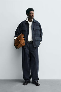 BARREL FIT DENIM CHINOS