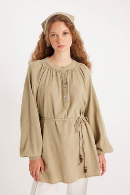 Manuka x DeFacto Muslin Basic Uzun Kollu Tunik