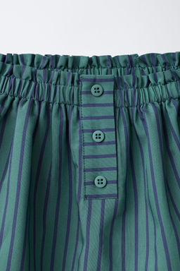 FALDA BERMUDA RAYAS CON MODAL / Azul pato - Zara фото 3