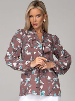 Блузка Бант (ежевика) - Эльза фото 15