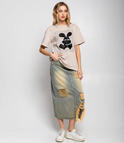 Футболка #КТ3036 (1), бежевый