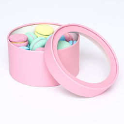 Набор 2 в 1 круглых коробок Нежность с окном, 21 х 11 - 18 х 10 см - UPAK LAND фото 3