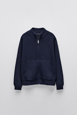 PURL KNIT CARDIGAN WITH ZIP - Zara фото 4