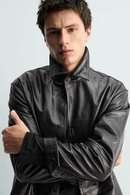 NAPPA LEATHER OVERSHIRT - LIMITED EDITION - Zara фото 7