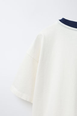 CONTRAST NECK T-SHIRT - Zara фото 10