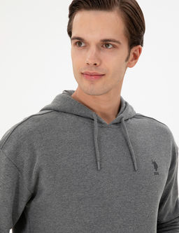 Мужской базовый свитшот антрацитовый меланж Неожиданная скидка в корзине - U.s. polo assn фото 2