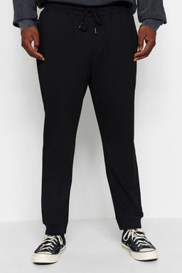 TRENDYOL MAN Siyah Buyuk Beden Regular/Normal Kesim Jogger Basic Pamuklu Esofman Alt? TMNAW24AJ00003