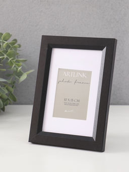 Фоторамка для фото 10×15 см, с паспарту (7×10 см), Anna, МДФ, чёрный (пластиковый экран)