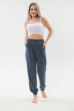 Брюки женские из кулирки на резинке антрацитовый - Амадэль фото 7