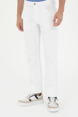 Мужские белые джинсовые брюки - U.s. polo assn фото 2