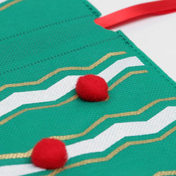 Цена за 5 шт. Мешок подарочный новогодний Помпоны, 20?30 см - UPAK LAND фото 3