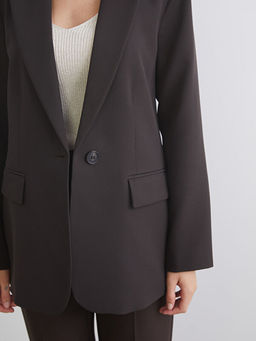 Krep Kad?n Blazer Ceket
