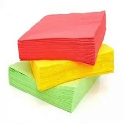 Салфетки БЕЛЫЙ КОТ 24х24см уп.50шт Цветные