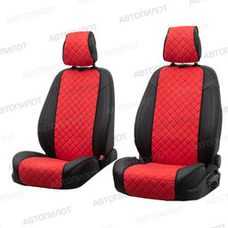 Алькантара Ромб - Модель №2 широкое сиденье (комплект из 2 шт)