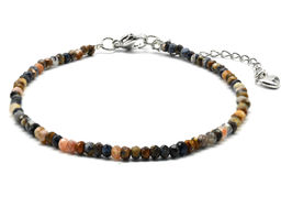 Браслет из граната зеленого рондель гр.3*2мм, 18см - Радуга камня фото 14