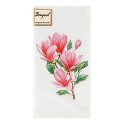 Салфетки бумажные Bouquet Original de Luxe 33х33см, 2-х слойные, 20 штук в упаковке, 100% целлюлоза, Магнолия (Россия)  фото 2