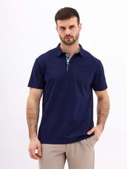 Джемпер мужской с воротником поло короткий рукав GREG G144-PO124T-SA5105 (синий) фото 5