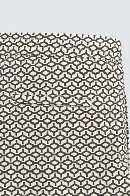 SHORT GEOMETRIC PRINT SWIMMING TRUNKS - Zara фото 4