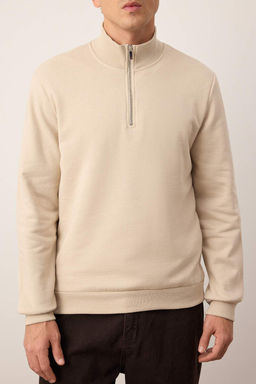 Siyah Regular/Normal Kesim Dik Yaka Kal?n Ici Polarl? Sweatshirt TMNAW26SW00021 - Trendyolmilla фото 21