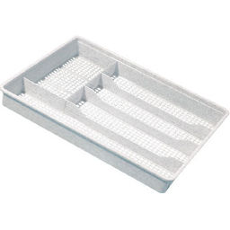 Лоток для столовых приборов пластмассовый 34х25х4,5см, сетчатый (Россия)