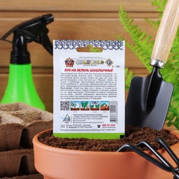 Цена за 4 шт. Семена Лук на зелень "Шашлычный" серия Кольчуга, 1 г