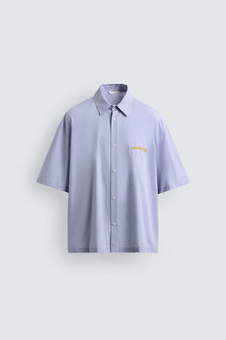 CAMISA CUADROS COMBINADO GR?FICO / Azul - Zara фото 7