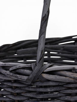 Корзина плетёная для хранения Prut, с ручкой, ива, серая, набор 3 шт., Greengo