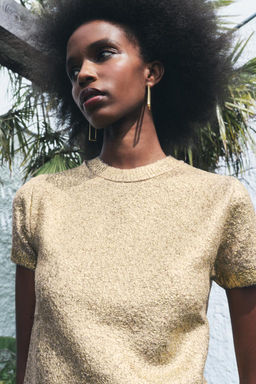 FOIL KNIT SWEATER - Zara фото 2