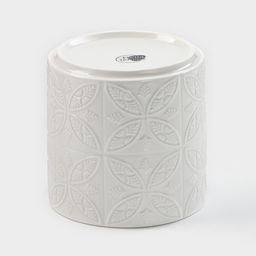 Банка для хранения сыпучих продуктов BellaTenero, 660 мл, d=10.5 см, с бамбуковой крышкой, фарфор, белая  фото 4