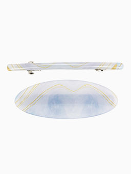 Цена за 2 шт. Заколки - автомат для волос «Тайна», набор 2 шт., 9 см и 9.5 см, МИКС