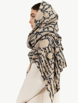 Большой, мягкий, тонкий и очень нежный двусторонний палантин с рисунком. - Tantino фото 6