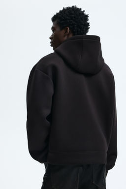 Sudadera efecto neopreno con capucha Loose Fit - H&m фото 7