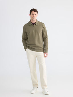 Polo Yaka Erkek Sweatshirt