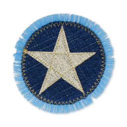 Термоаппликация BLITZ круг джинс 6 шт Кр3/05 со звездой 7.5х7.5 см