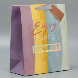Пакет подарочный ламинированный, упаковка, тиснение, «Лови момент», 25×30.5×12.5 см