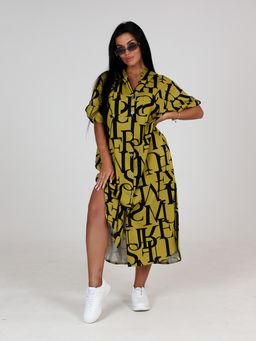 5116 ПЛАТЬЕ ЖЕНСКОЕ (Горчичный) - А-дина фото 2