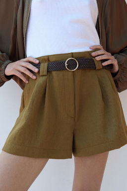 Pantal?n corto sastre con cintur?n - H&m фото 7