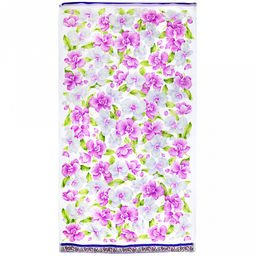 "Япония-2030" Полотенце махровое 70х140см, плотность 300гр/м2, 100% хлопок, "Орхидея светлая", белый, Bolangde (Китай)