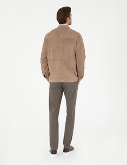 Vizon Slim Fit _izgili Kanvas Pantolon