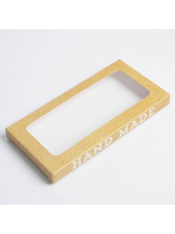 Цена за 10 шт. Коробка для шоколада, кондитерская упаковка, «Hand made», с окном, 17.3×8.8×1.5 см